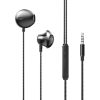 Semi in ear metal earphones; heavy bass; intelligent telephone by wire; mobile phone with microphone; wired earphones